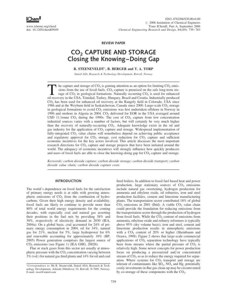 CO2 Capture and Storage Overview | PDF | Carbon Capture And Storage ...