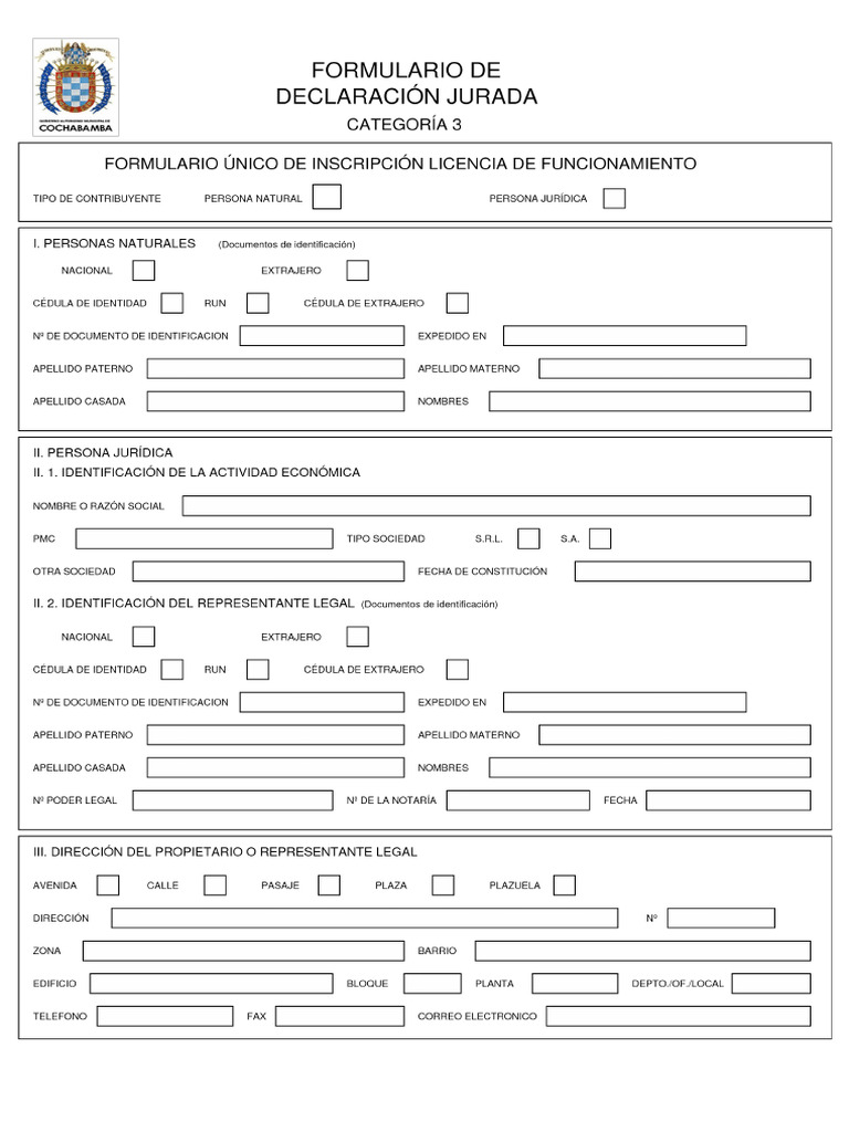 Formato de Licencia de Funcionamiento | PDF