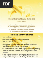 Pros and Cons of Equity Shares and Debentures