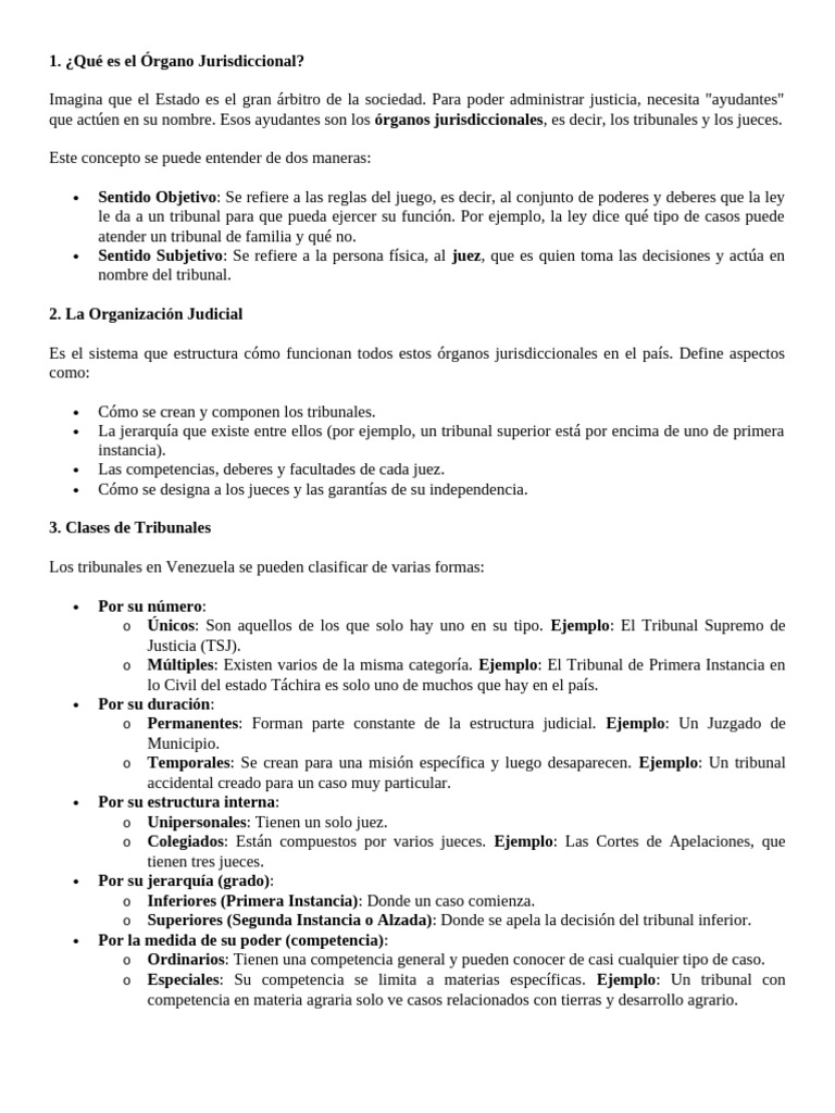 Estructura y Función de la Justicia en Venezuela | PDF | Judicaturas | Juez
