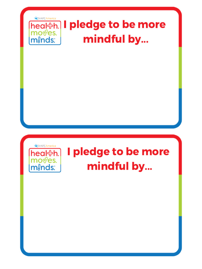 Mindfulness Pledge Template | PDF