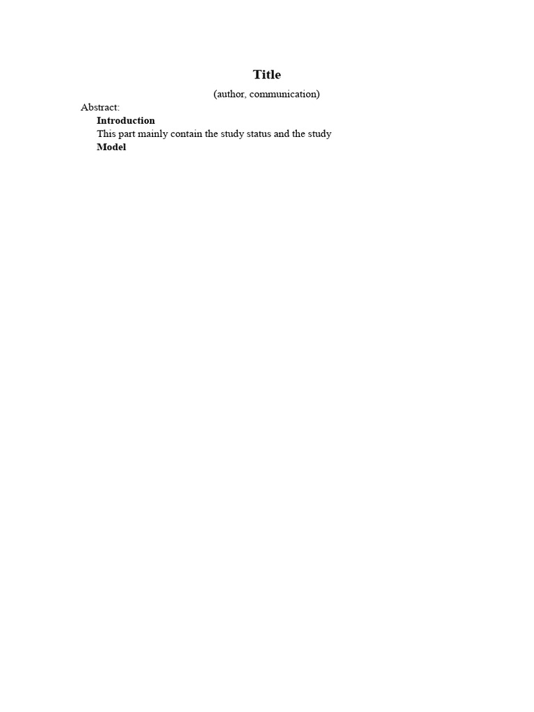 Title: (Author, Communication) Abstract: This Part Mainly Contain The ...