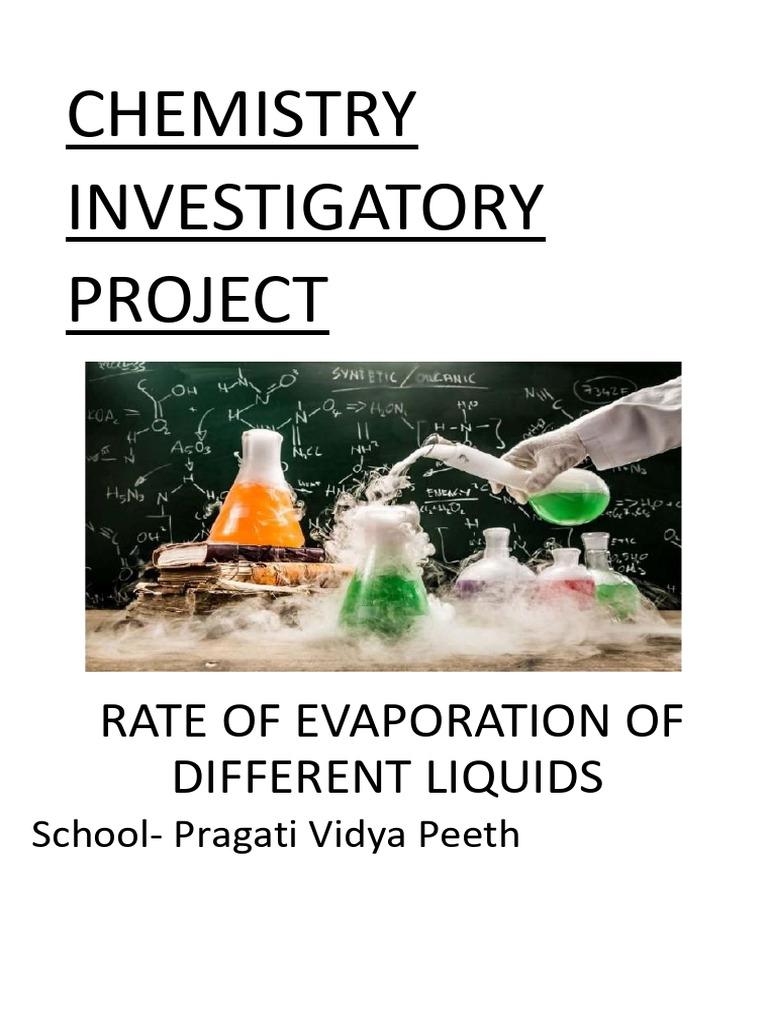 Rate of Evaporation in Liquids Study | PDF | Evaporation | Water