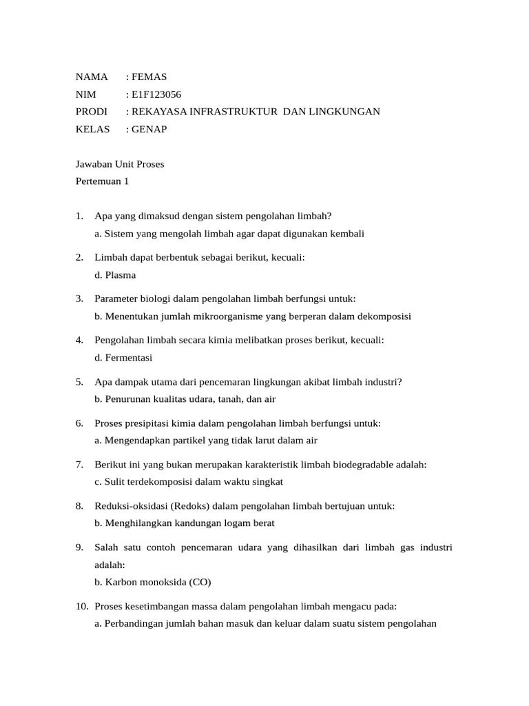 Unit Proses 1 | PDF