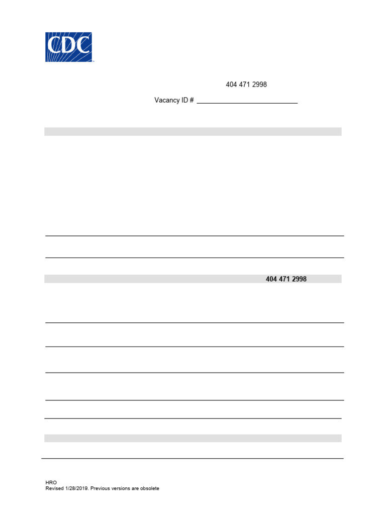 CDC Student Employment Verification Form | PDF