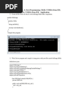 EXP4: CORBA-IDL & Java Programming: Hello CORBA From IDL Steps To Create Hello CORBA From IDL Application