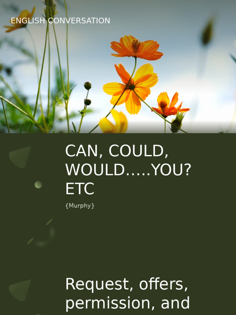 English Conversation: Requests & Offers | PDF | Grammatical Tense ...