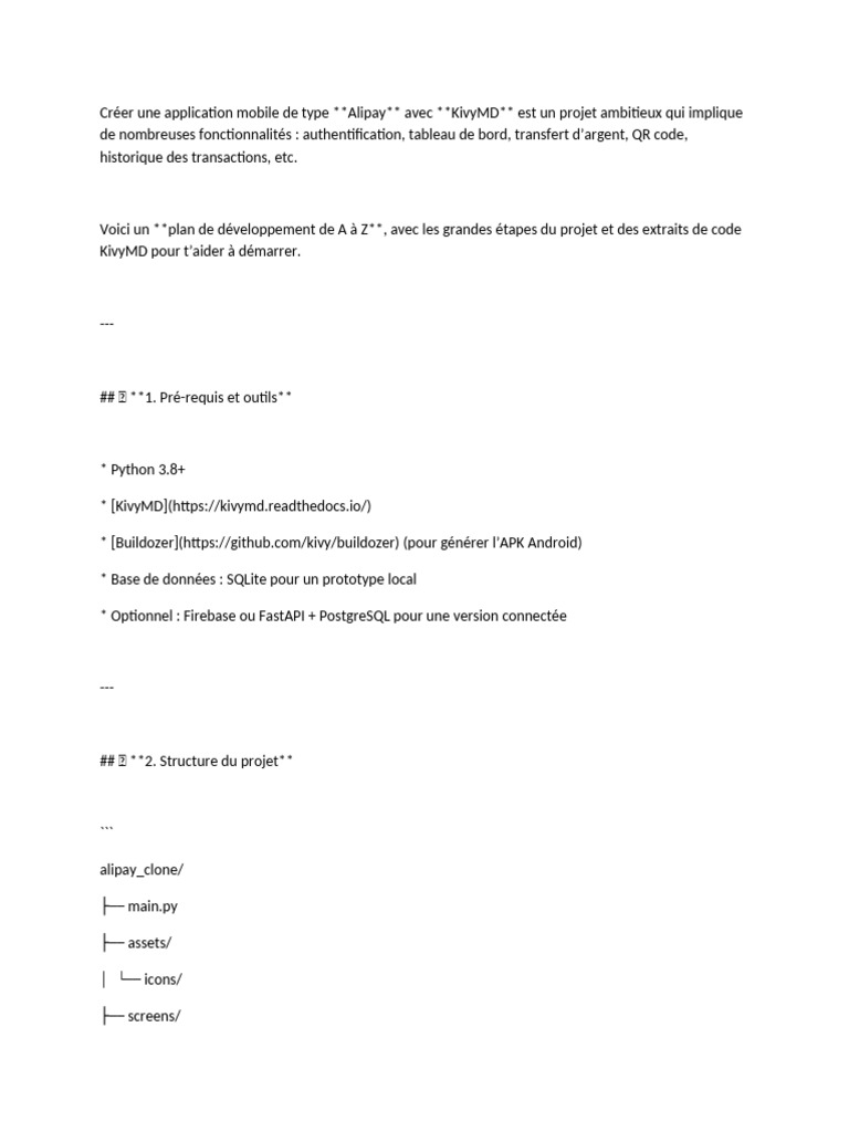 Application mobile Alipay avec KivyMD | PDF | Code QR | Technologie ...