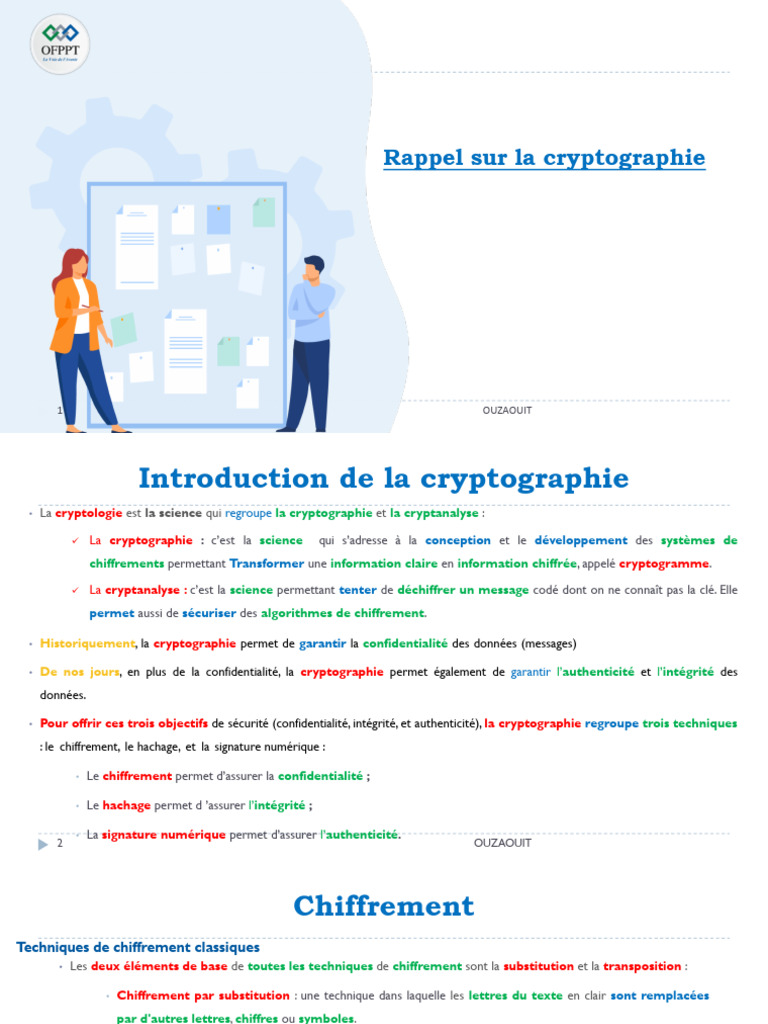 Introduction à la cryptographie et chiffrement | PDF | Public-key ...