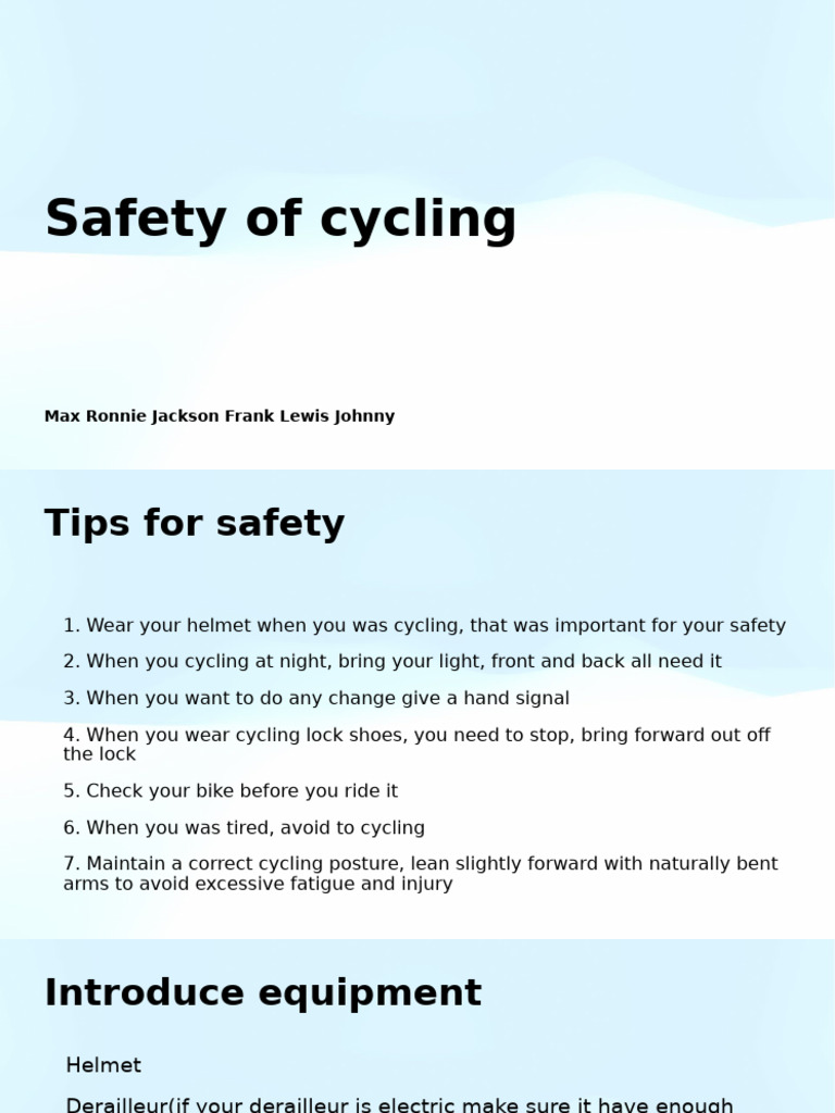 Essential Cycling Safety Tips | PDF