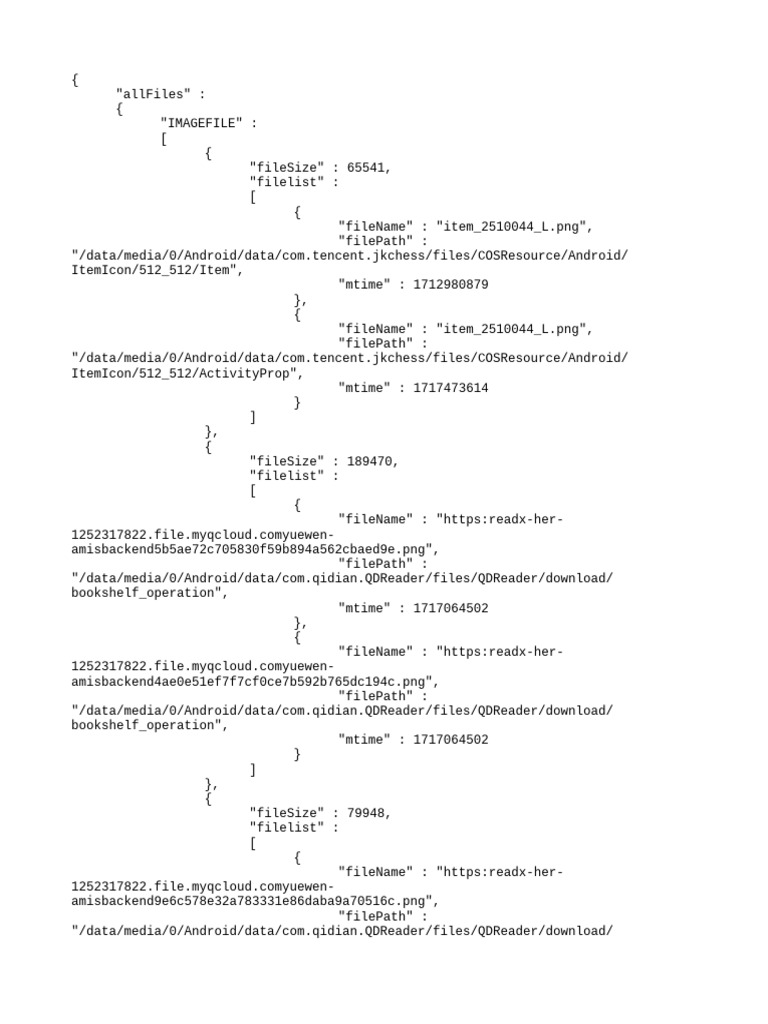 File List and Sizes Overview | PDF | Filename | System Software