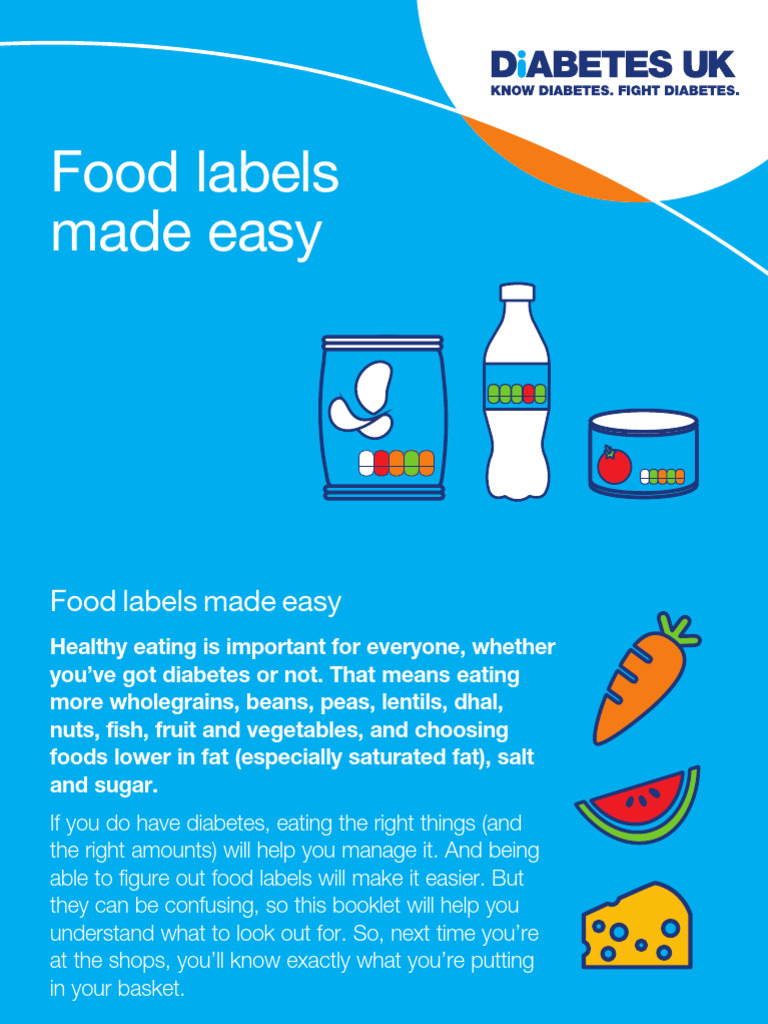 Understanding Food Labels for Diabetes | PDF | Carbohydrates | Fat