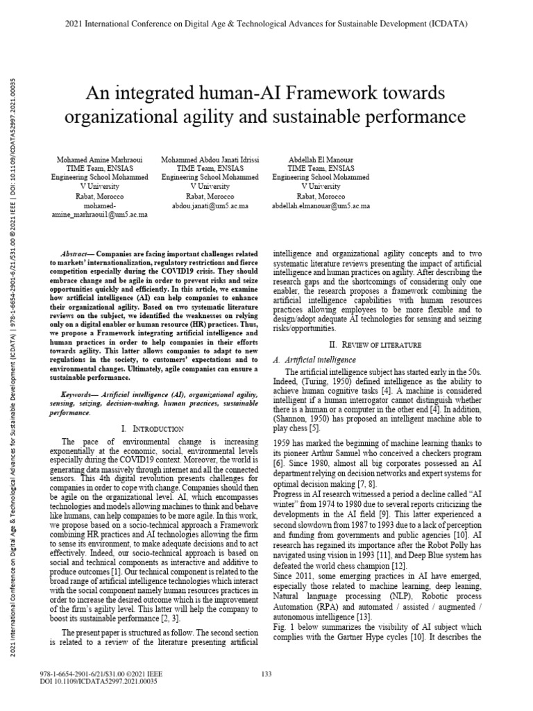 AI-Driven Framework for Organizational Agility | PDF | Artificial ...
