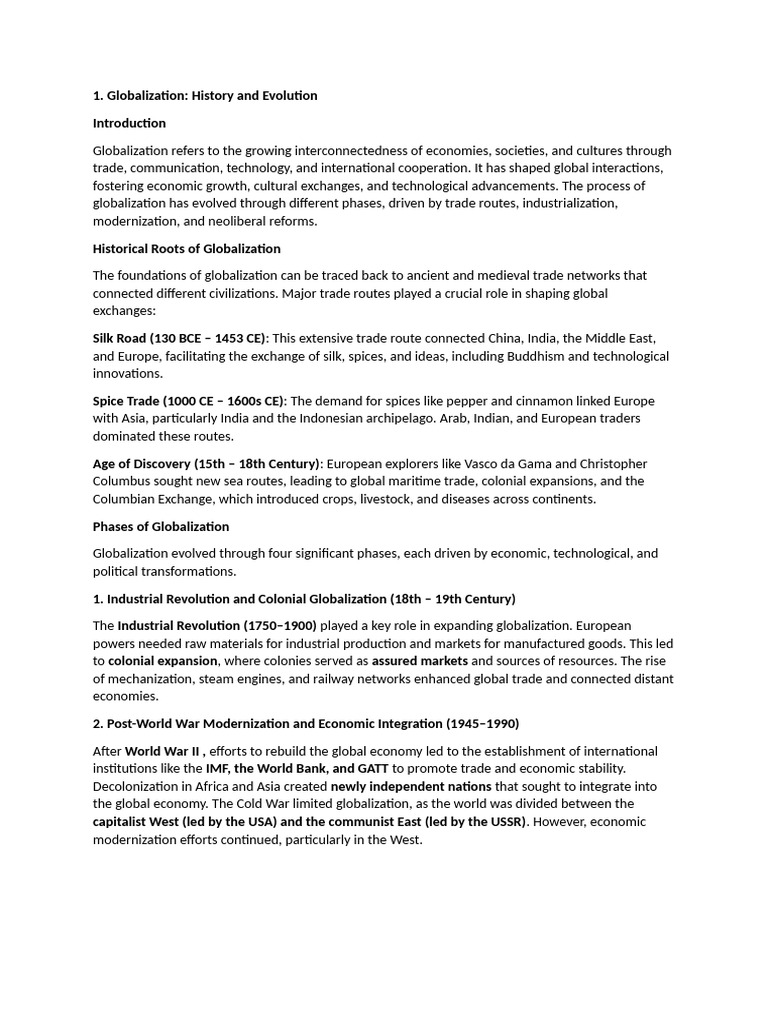 Global Politics Mid Term Notes | PDF | Nuclear Weapons | Globalization