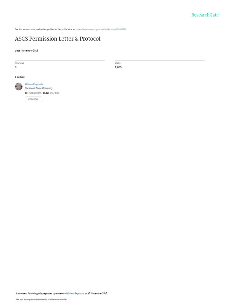 As Cs Permission Letter Protocol | PDF