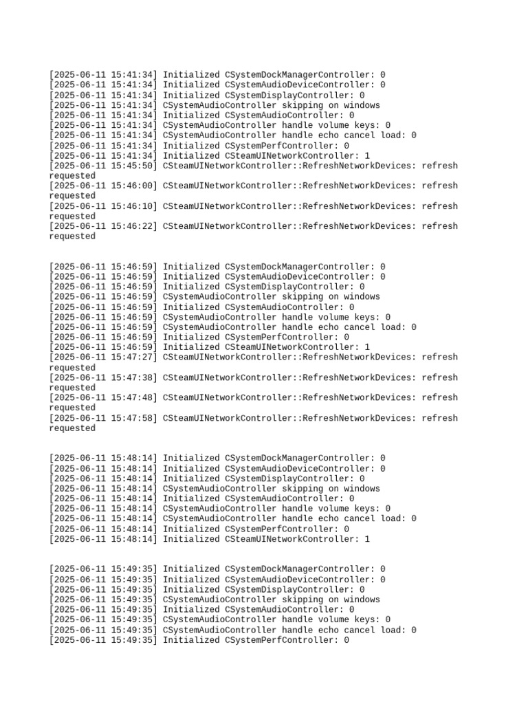System Controller Initialization Logs | PDF