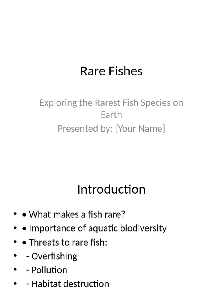 Rare Fishes Presentation | PDF
