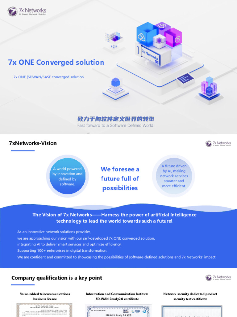 7x ONE: AI-Driven SD-WAN Solution | PDF | Computer Network | Computer ...