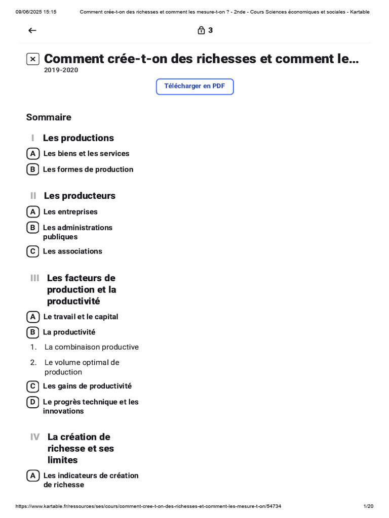 Création et mesure de richesses économiques | PDF | Produit intérieur ...