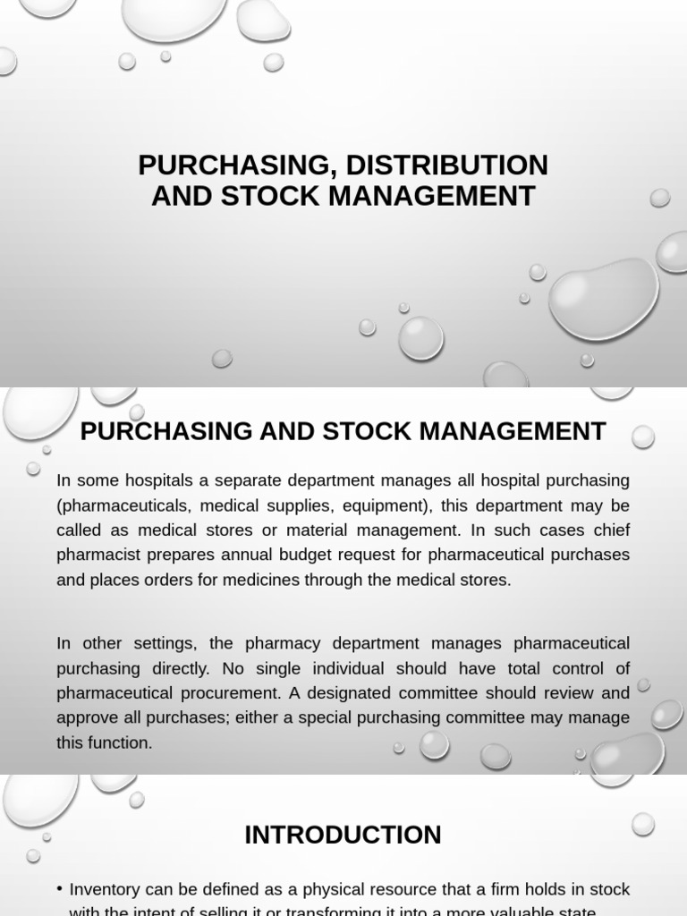 Stock Managment | PDF | Inventory | Pharmacy