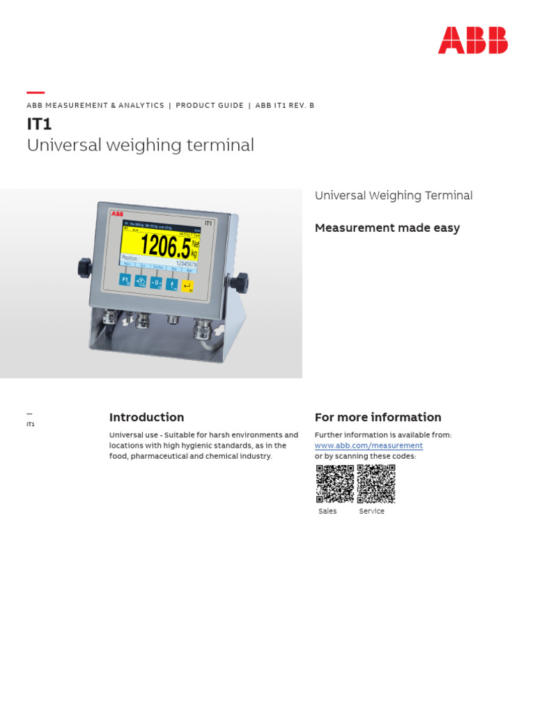 Universal Weighing Terminal IT1 Guide | PDF | Personal Computers ...