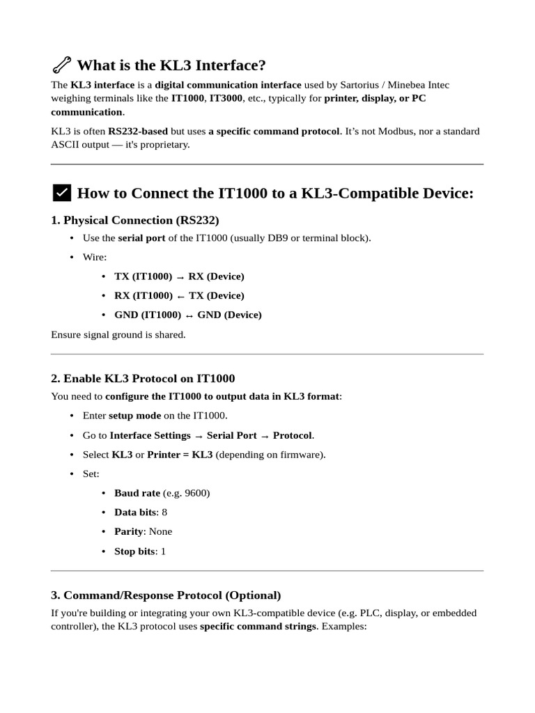 KL 3 Interfaceguide | PDF