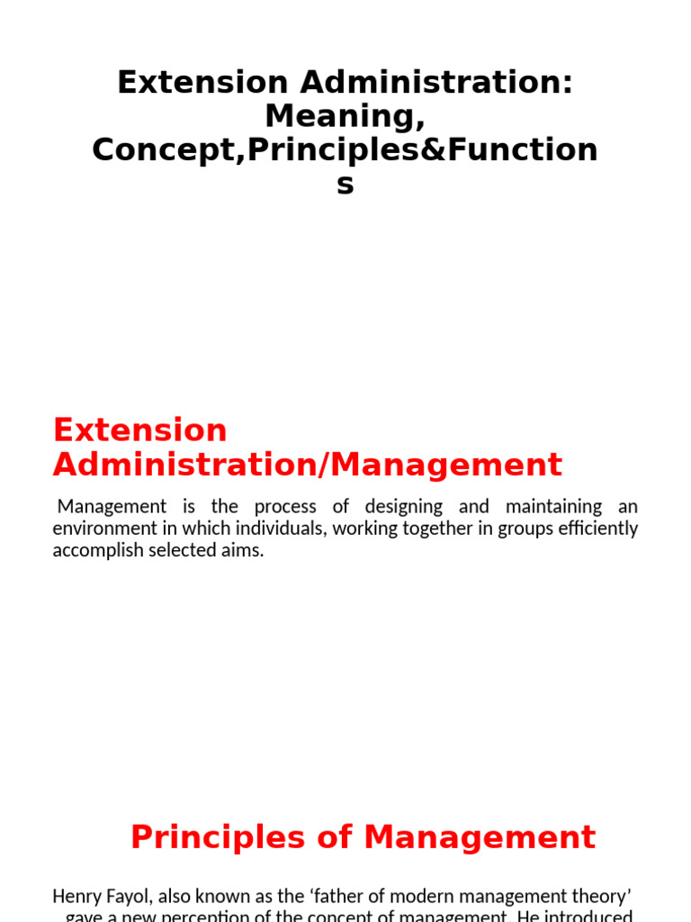 Understanding Extension Administration | PDF | Leadership | Incentive