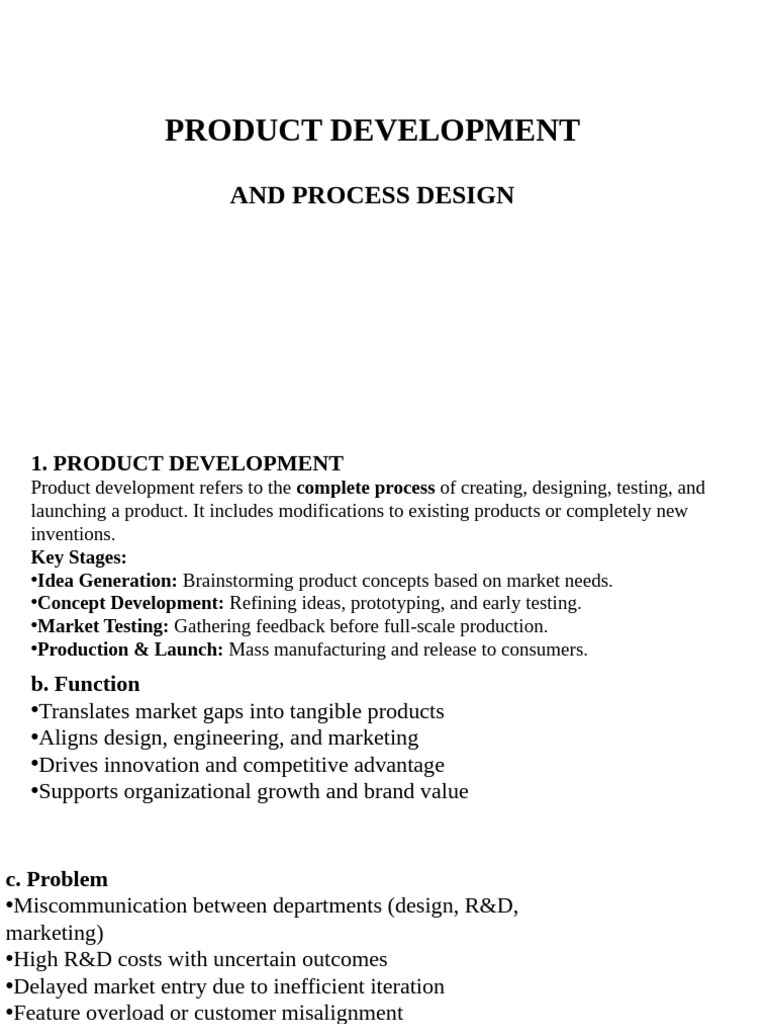 Product Development and Design Processes | PDF | Lean Manufacturing ...