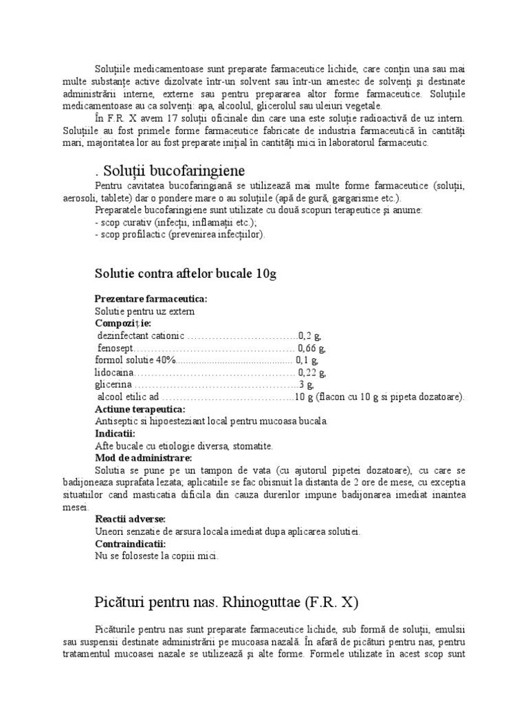 Referat Forme Farmaceutice | PDF