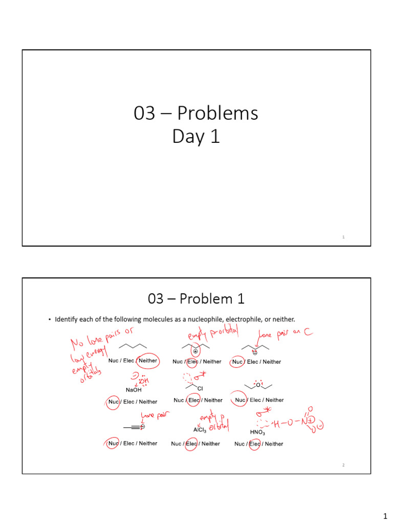 03 - Problems - Answer Key Day 1 | PDF | Chemical Reactions | Physical ...