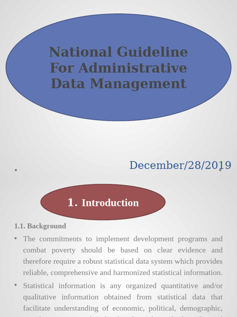 Ethiopia's Administrative Data Guidelines | PDF | Data | Statistics