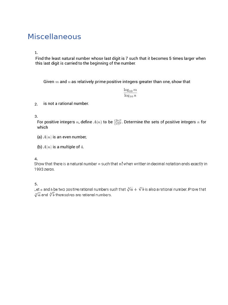 Miscellaneous | PDF