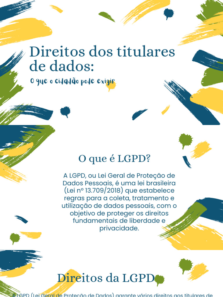 Direitos dos Titulares na LGPD | PDF