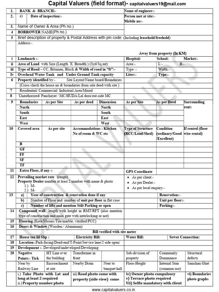Feild Format 2023 Updated | PDF
