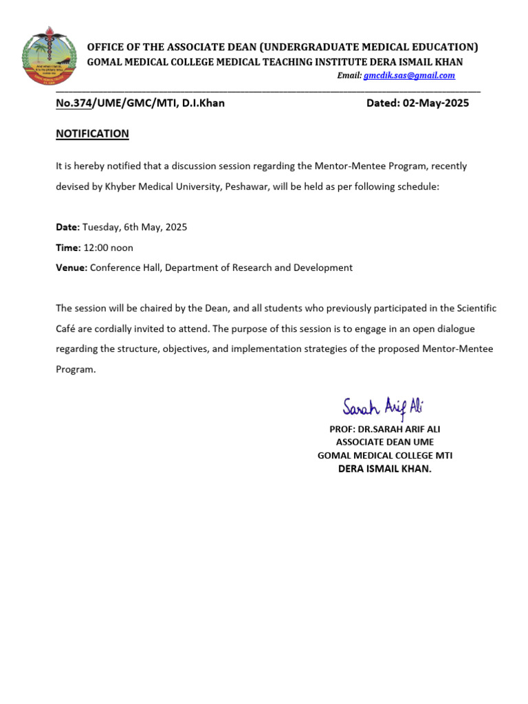 374 Noti Mentor Mentee Program | PDF