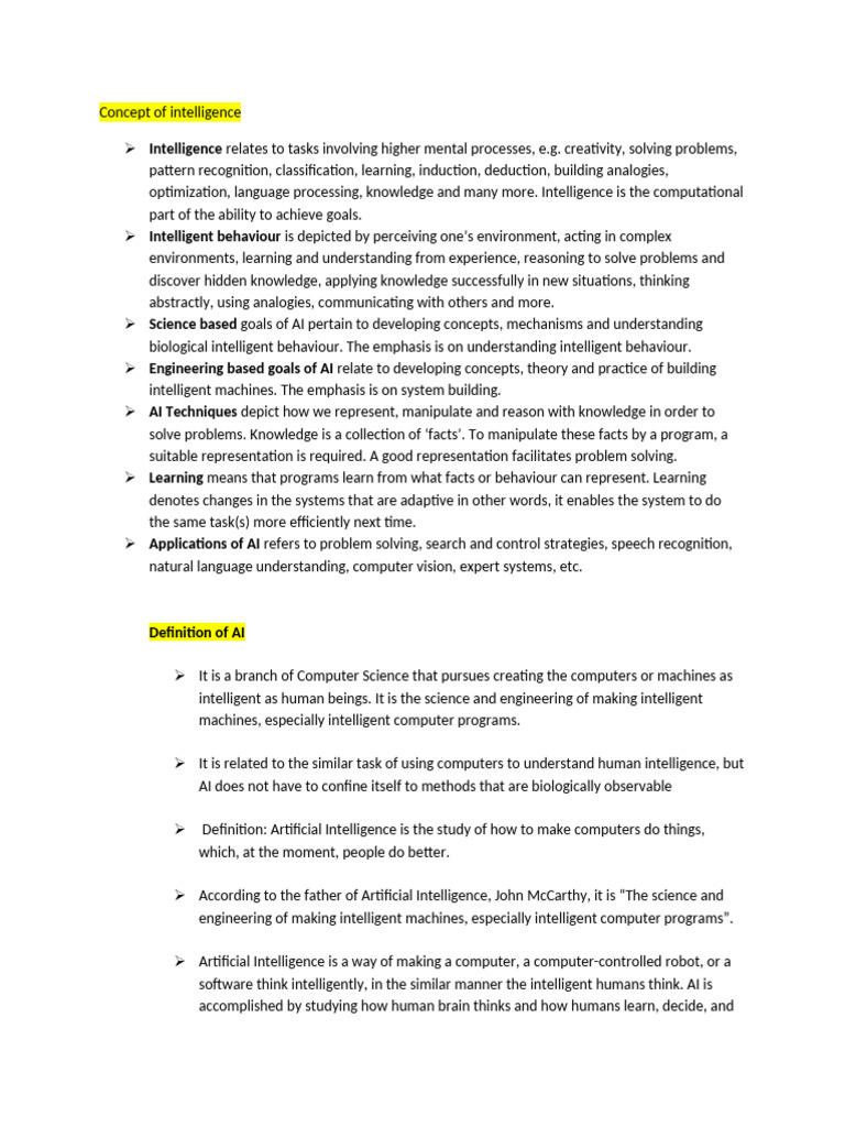 Understanding Artificial Intelligence Concepts | PDF | Artificial ...
