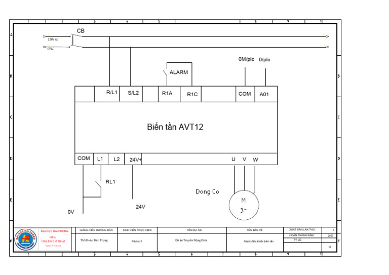 Biến tần AVT12: 0M/plc 0/plc Alarm | PDF