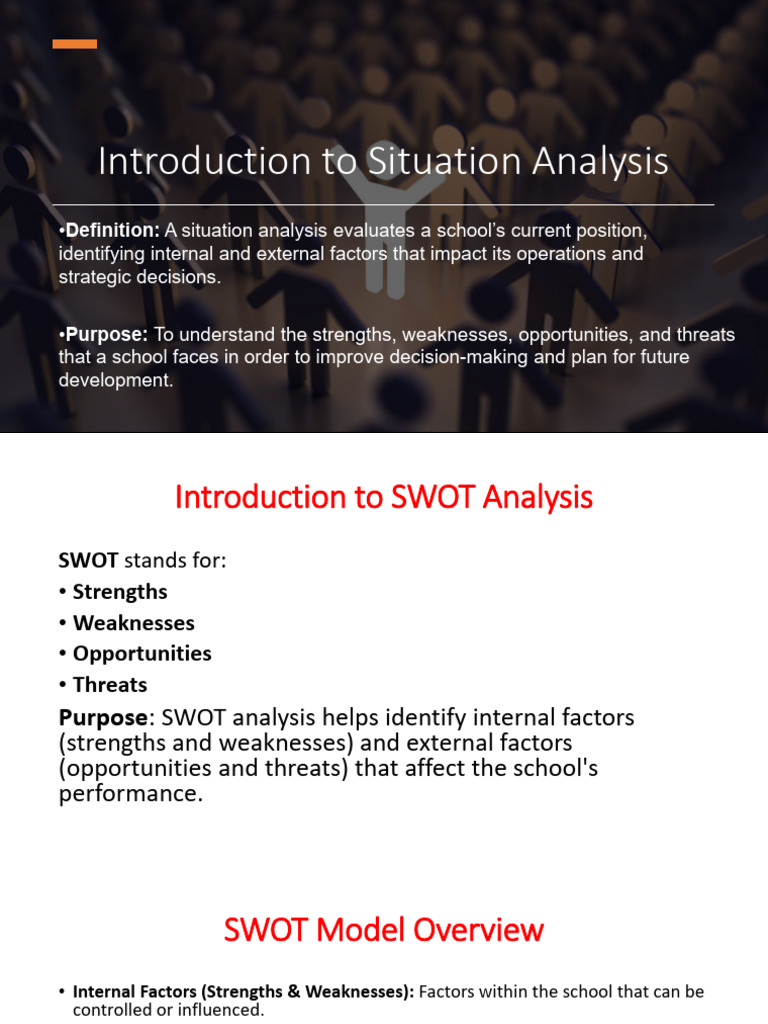 School Situation Analysis and SWOT Guide | PDF | Swot Analysis ...