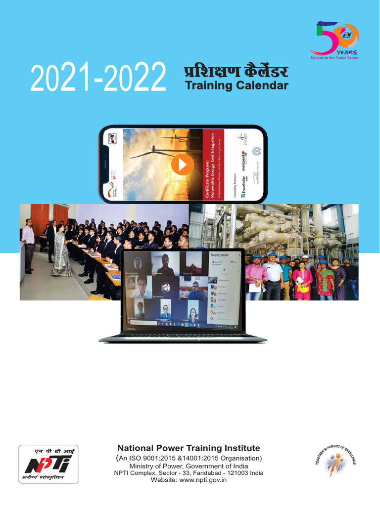 NPTI Training Calendar 2021-22 | PDF | Multimedia | Simulation