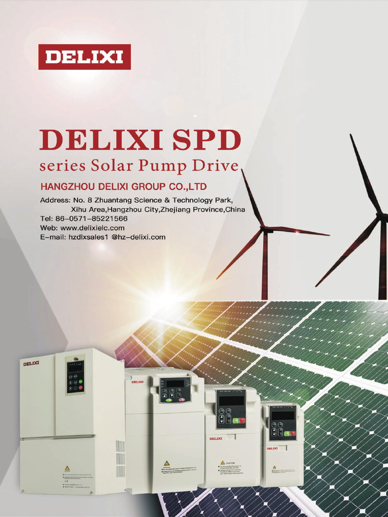 DELIXI Solar Pump Inverter CATALOG | PDF