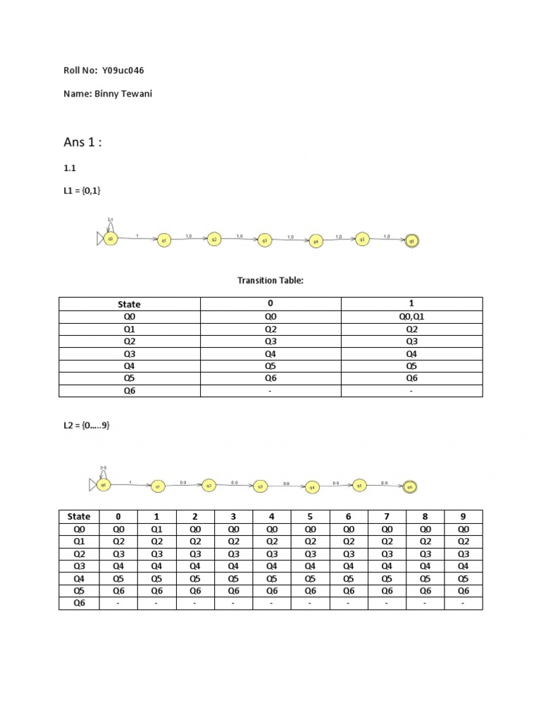 Transition Tables and Bijective Functions | PDF | Science & Mathematics