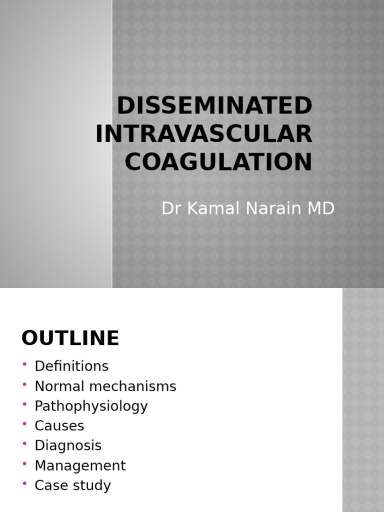 Disseminated Intravascular Coagulation | PDF | Coagulation | Platelet