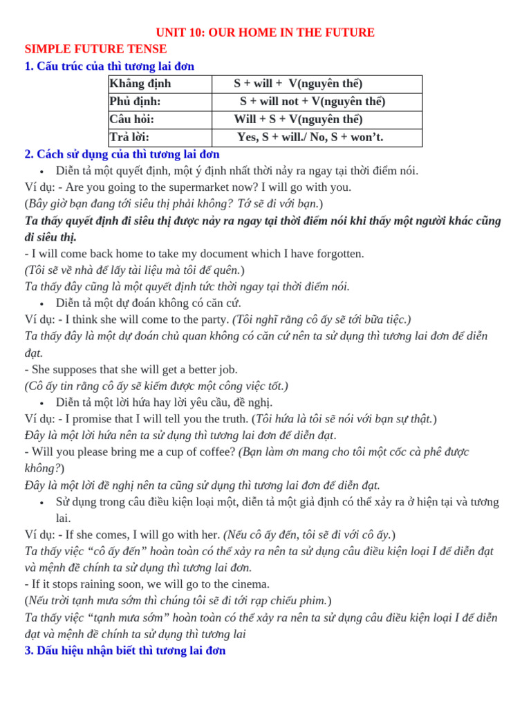Grammar - Unit 10 | PDF