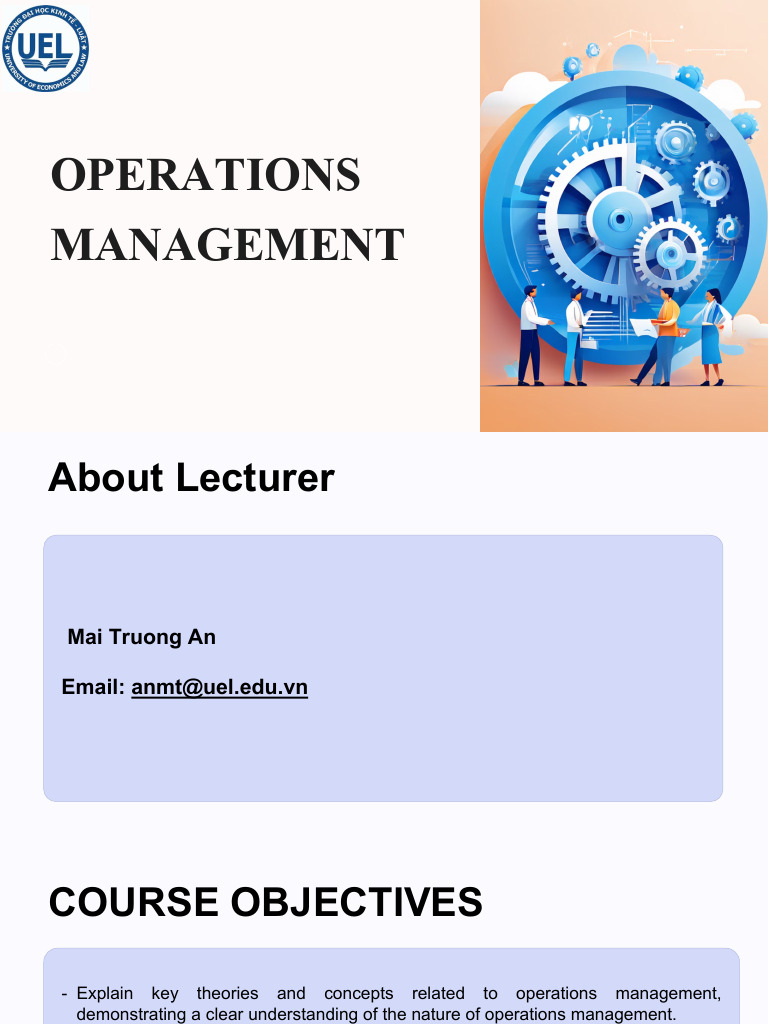 Operations Management Course Overview | PDF | Operations Management ...