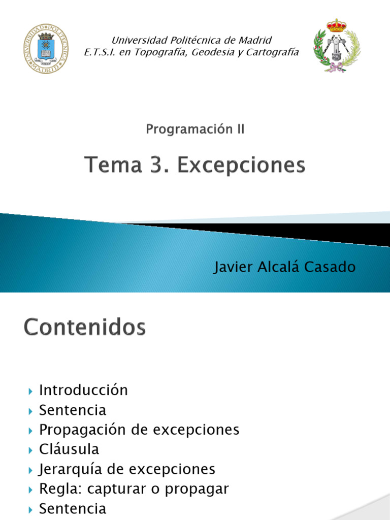 Propagación de Excepciones en Java | PDF | Java (lenguaje de ...