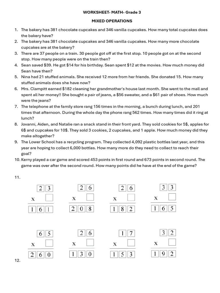 S - Mixed Operations | PDF