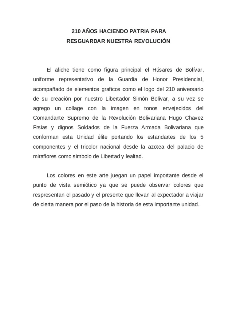 210 Años de Húsares de Bolívar | PDF