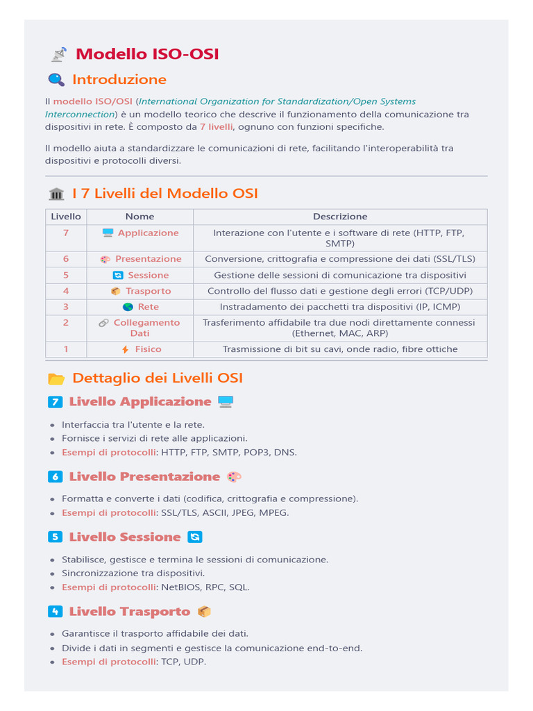 ? Modello Iso-Osi | PDF