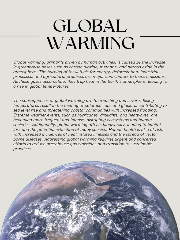 Causes and Effects of Global Warming | PDF