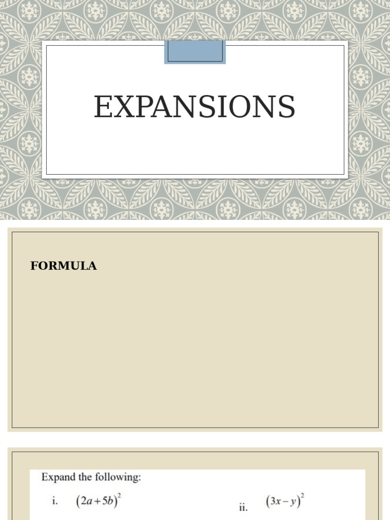 Expansions | PDF
